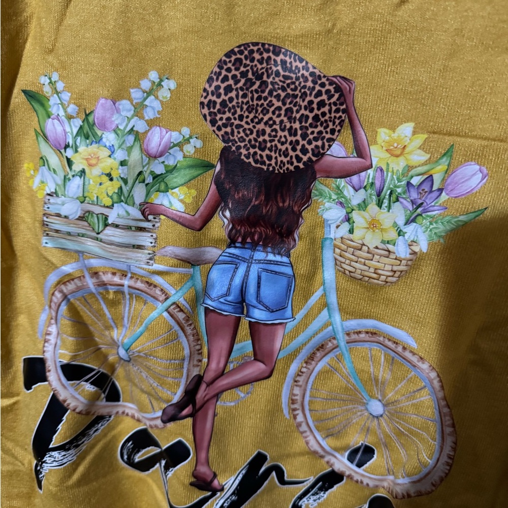 Yellow Paris Graphic Women's Sweater - Picture 2 of 4